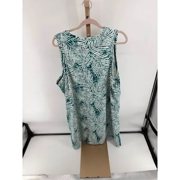 Zuda Palm Leaf Print Active  Dress Sleeveless Plus Size 3X - Picture 8 of 10